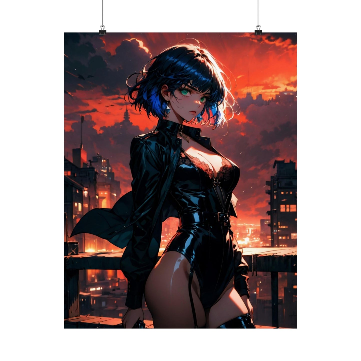 Agent Blue Matte Vertical Posters