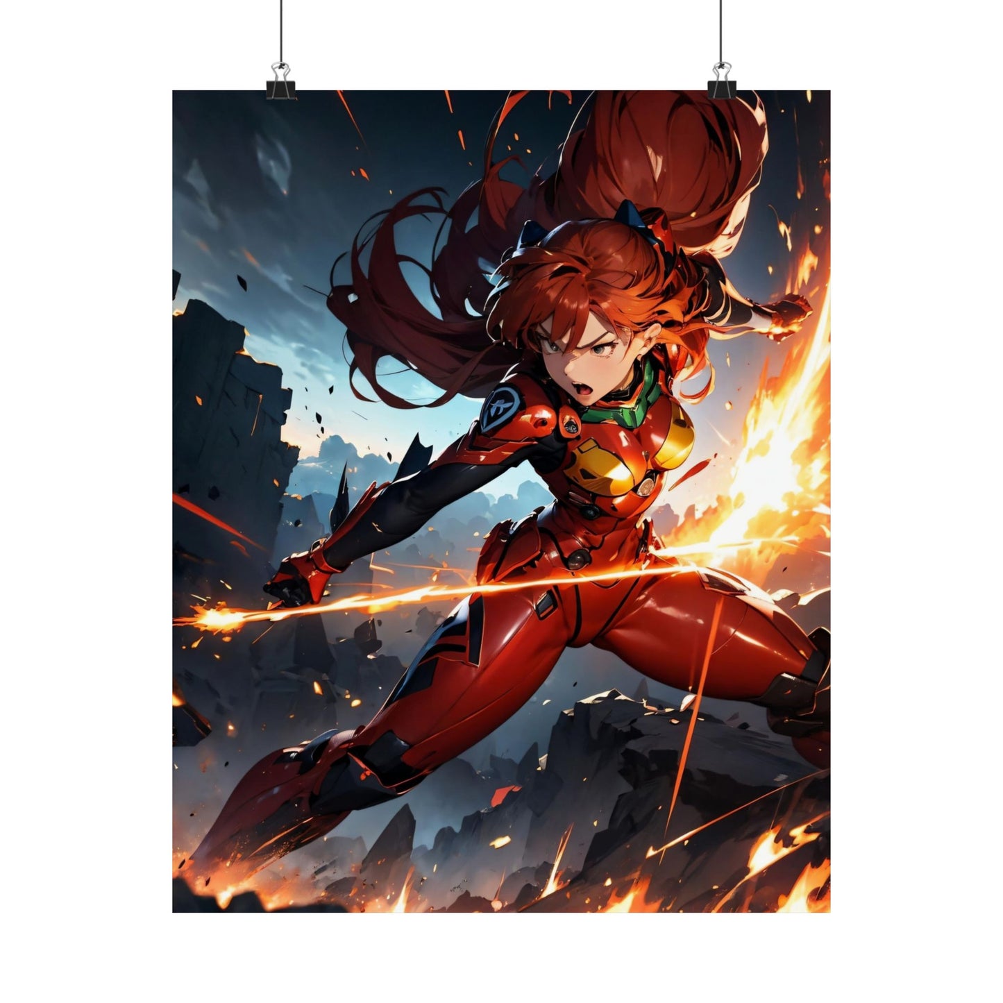 Asuka Soryu 001 Matte Vertical Posters