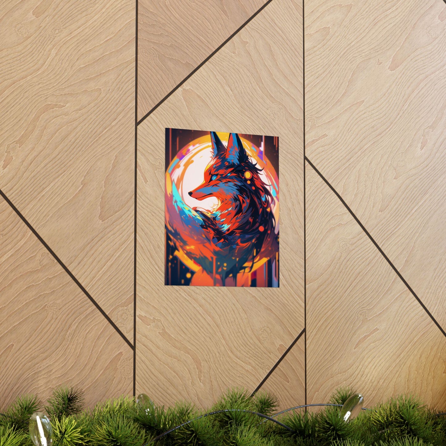 Bright Fox Vertical Posters