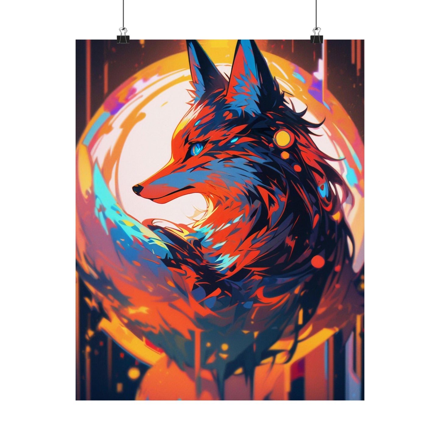 Bright Fox Vertical Posters
