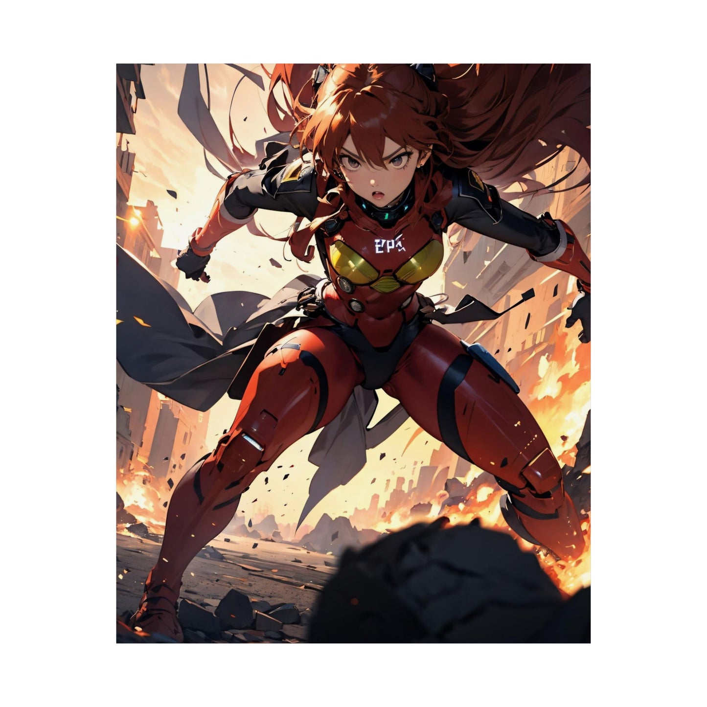 Asuka Soryu 002 Matte Vertical Posters