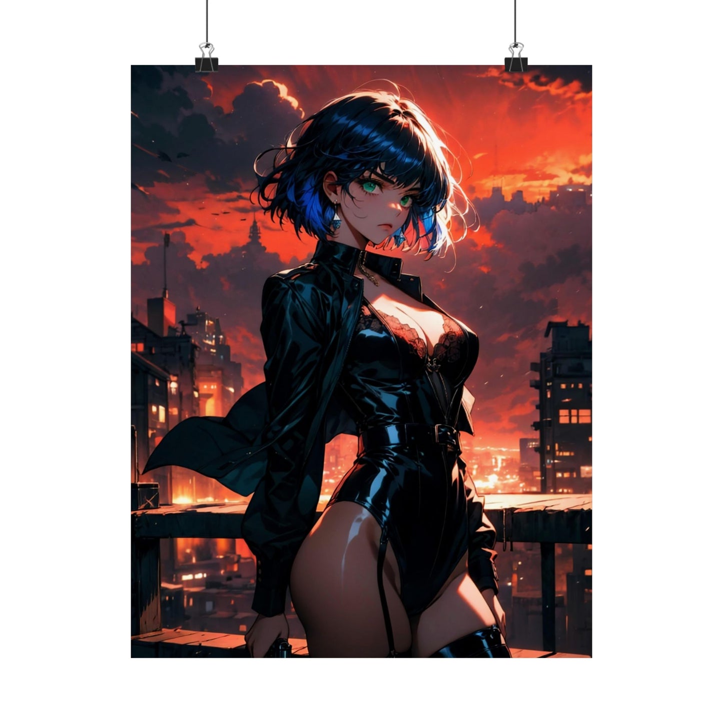 Agent Blue Matte Vertical Posters