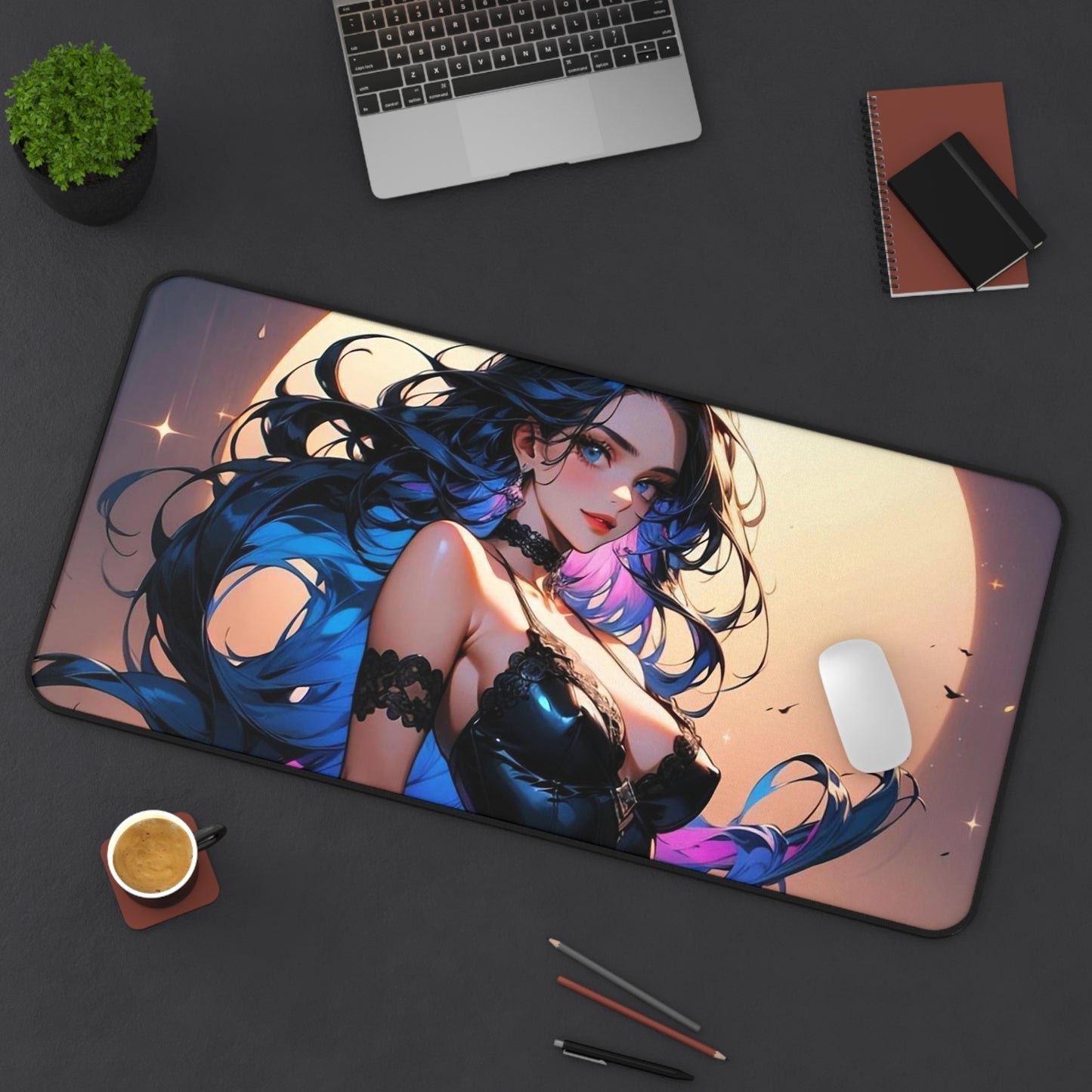 Blue Elegance Desk Mat