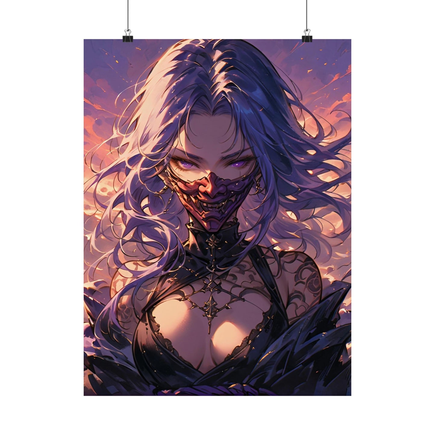 Oni Violet Vertical Posters