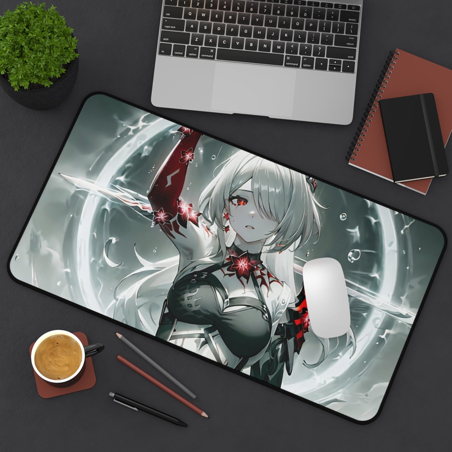 Acheron White 002 Desk Mat