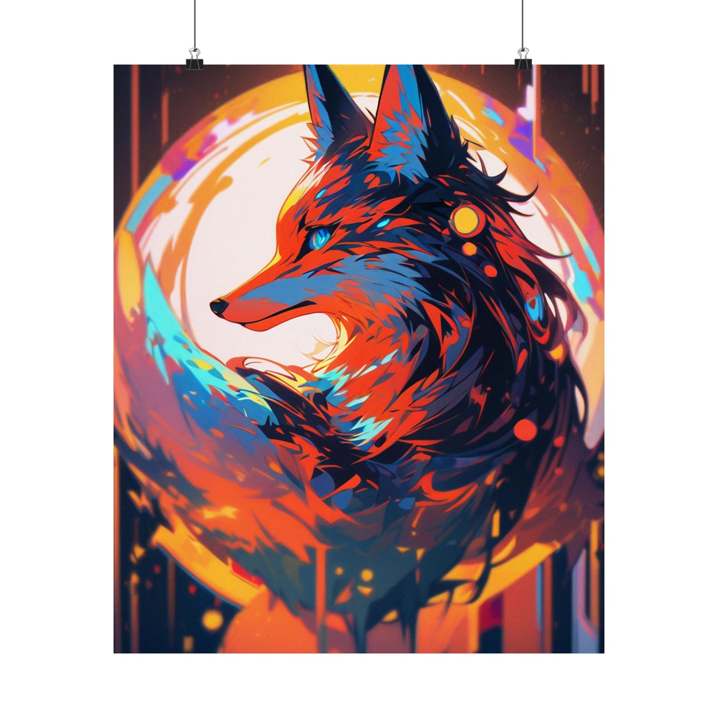 Bright Fox Vertical Posters