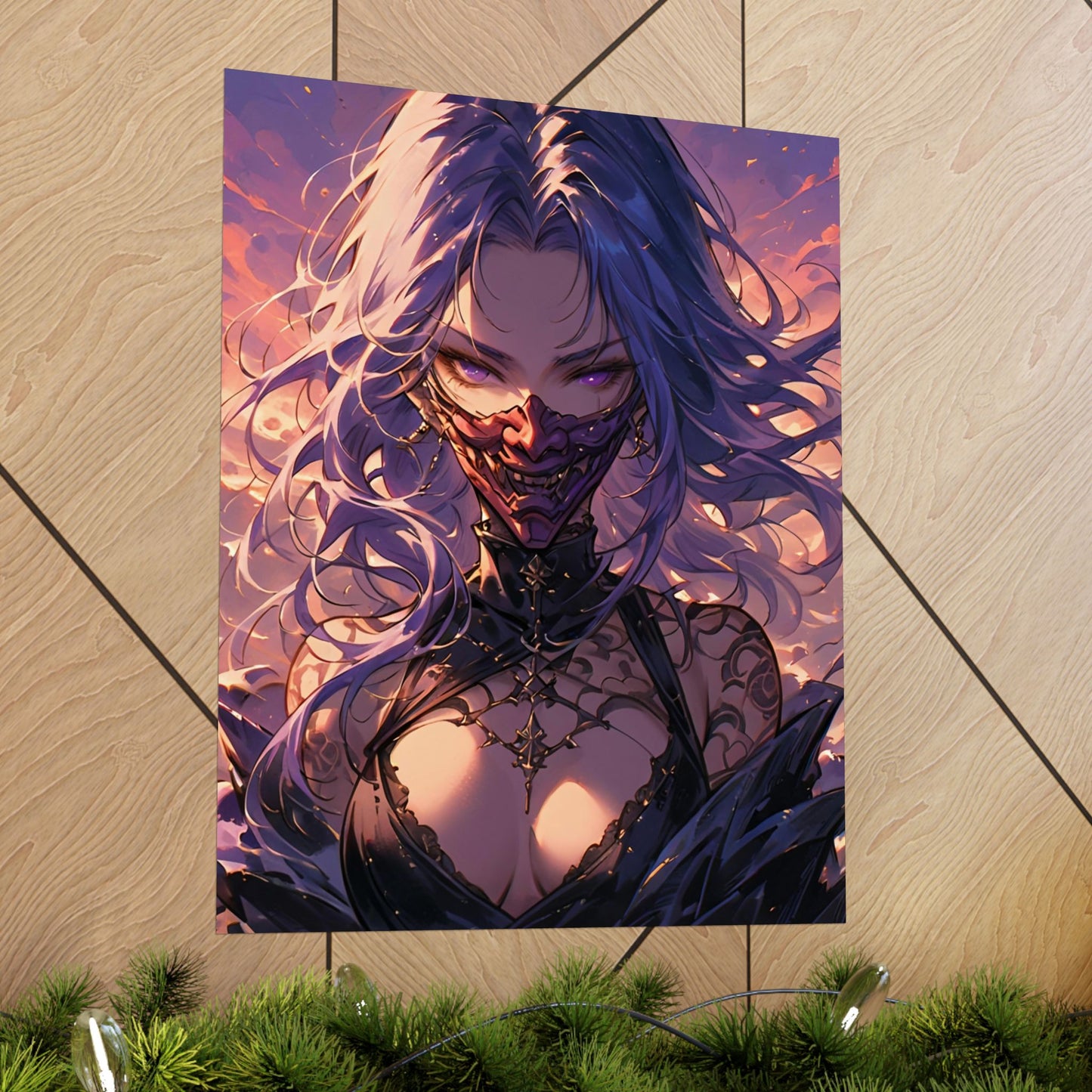 Oni Violet Vertical Posters