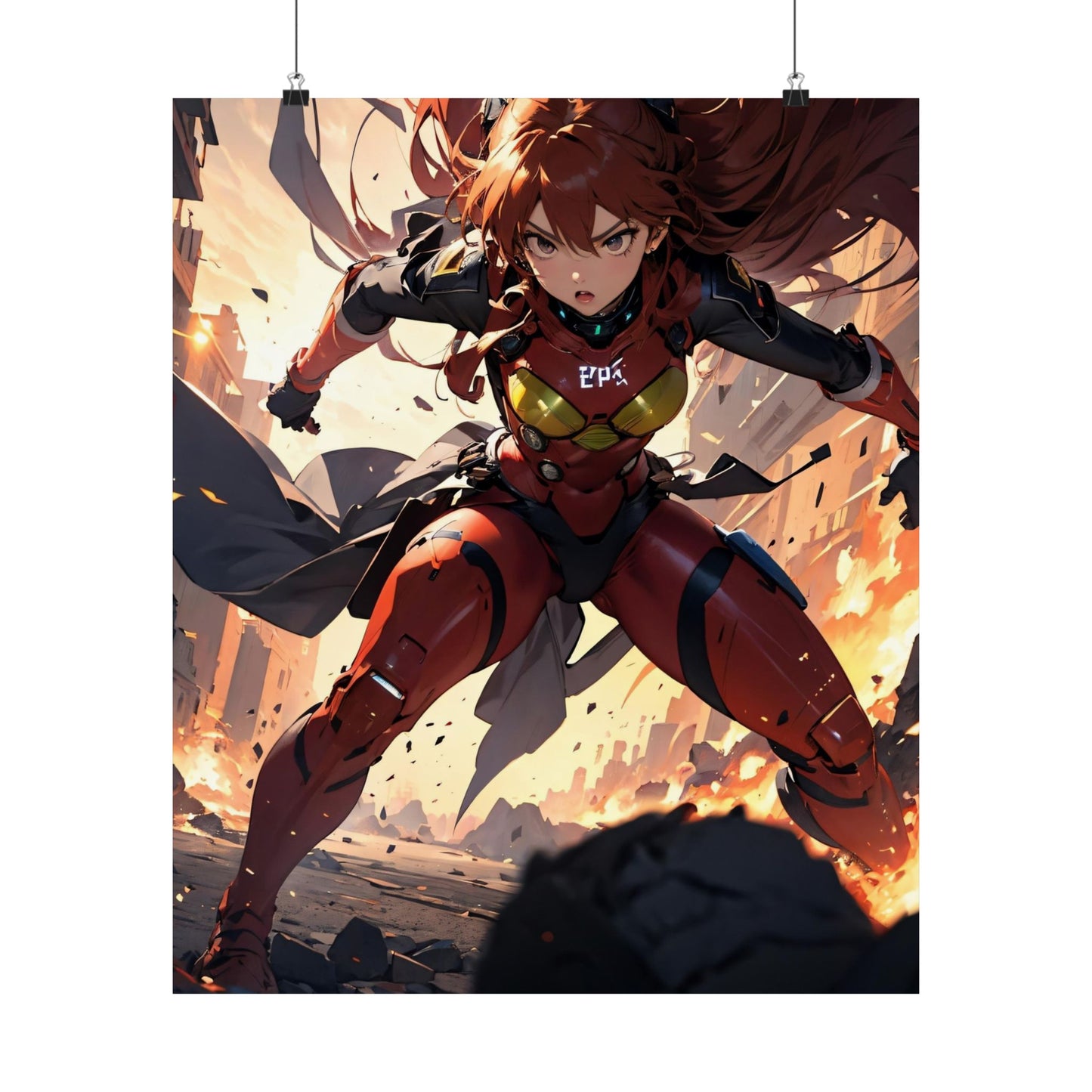 Asuka Soryu 002 Matte Vertical Posters