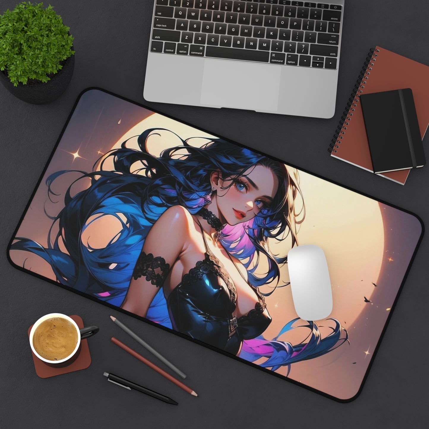 Blue Elegance Desk Mat