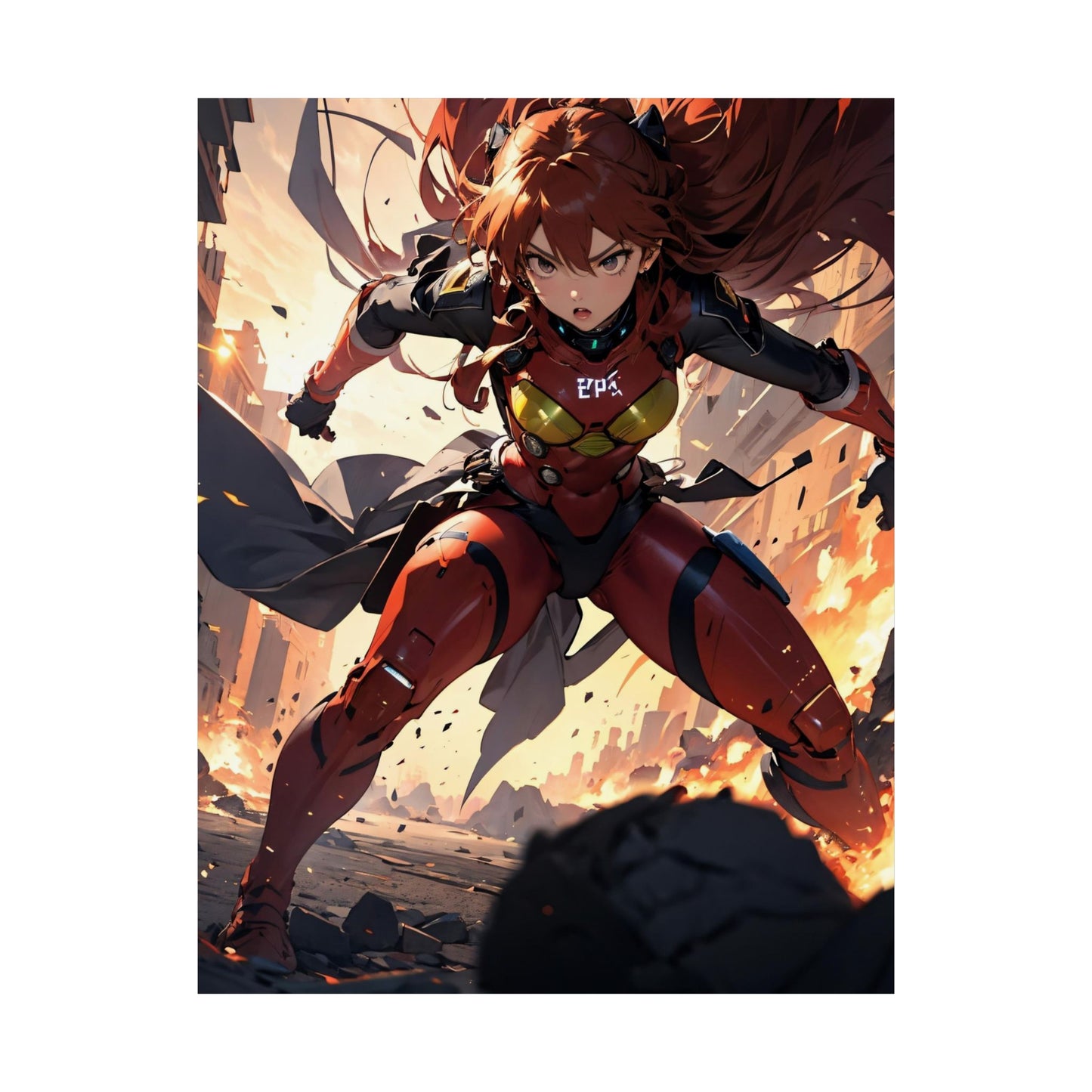 Asuka Soryu 002 Matte Vertical Posters