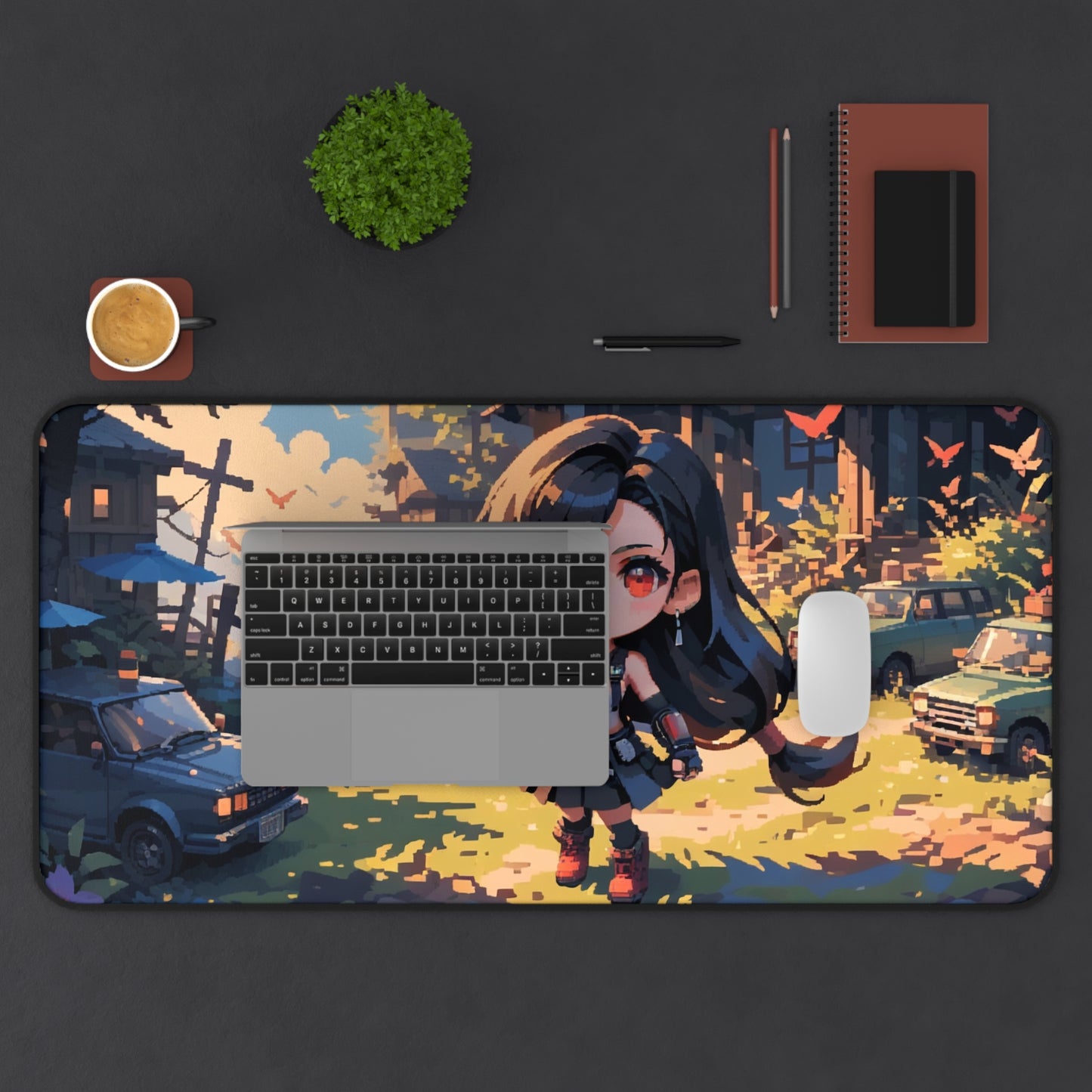 Pixely Chibi Tifa Desk Mat
