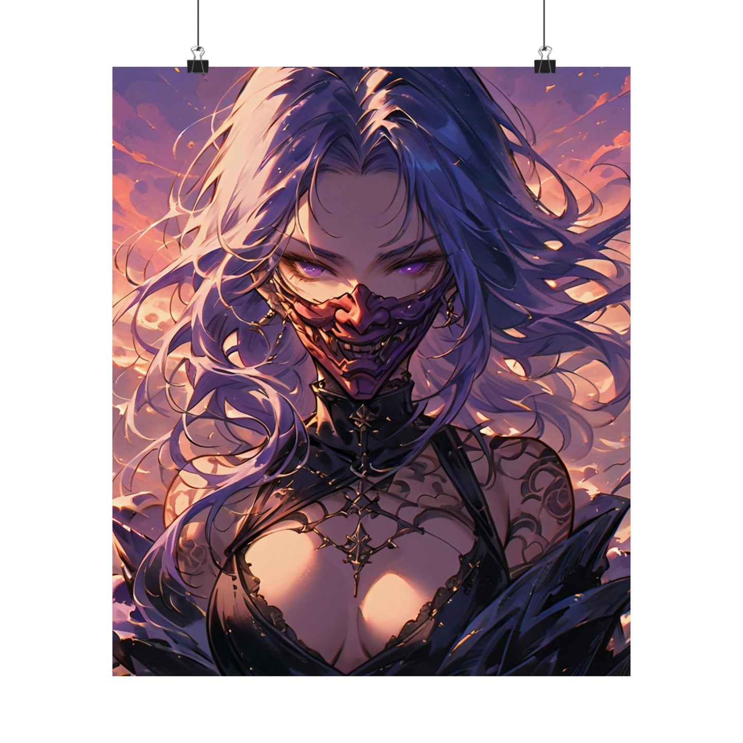 Oni Violet Vertical Posters