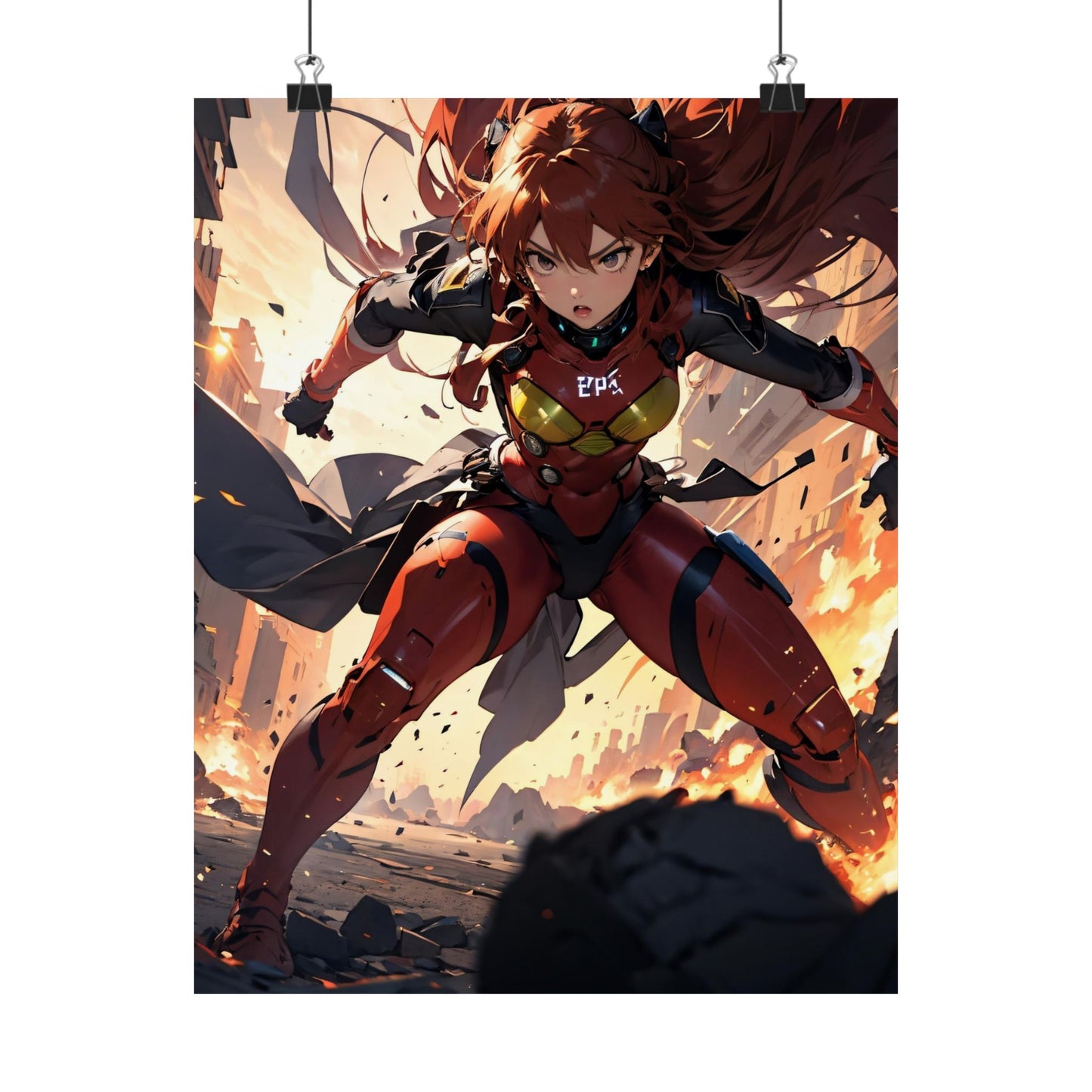 Asuka Soryu 002 Matte Vertical Posters