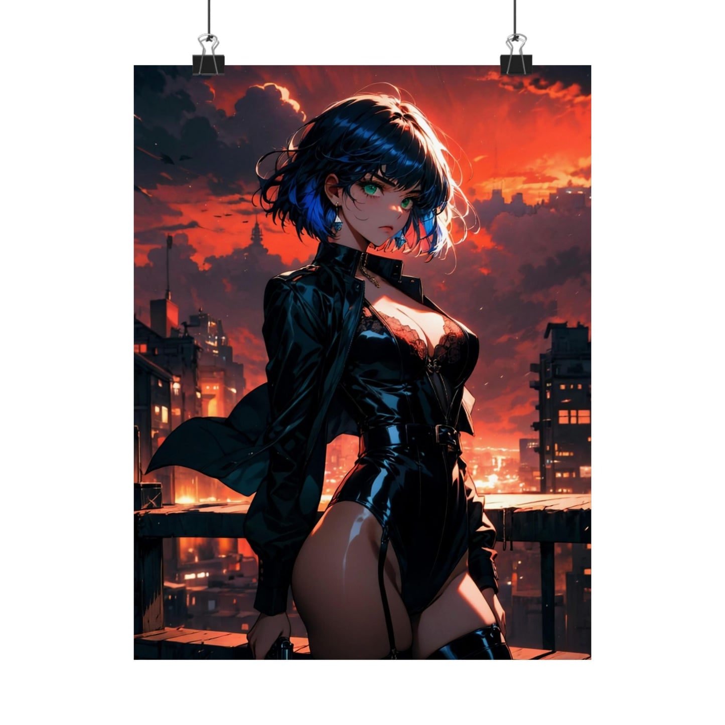Agent Blue Matte Vertical Posters