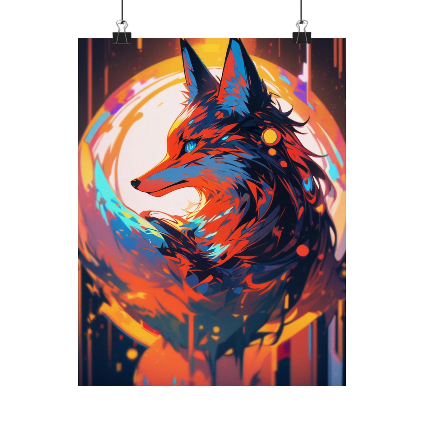 Bright Fox Vertical Posters