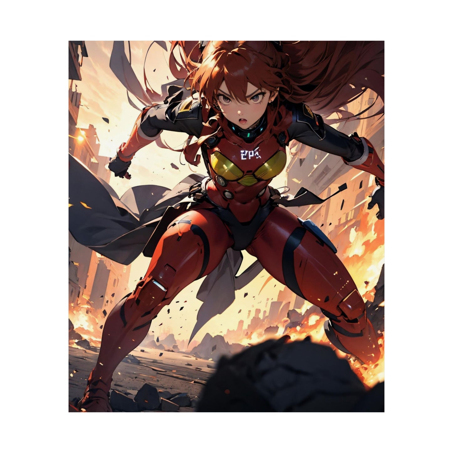 Asuka Soryu 002 Matte Vertical Posters