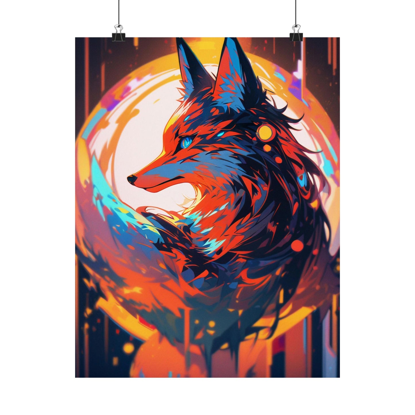 Bright Fox Vertical Posters