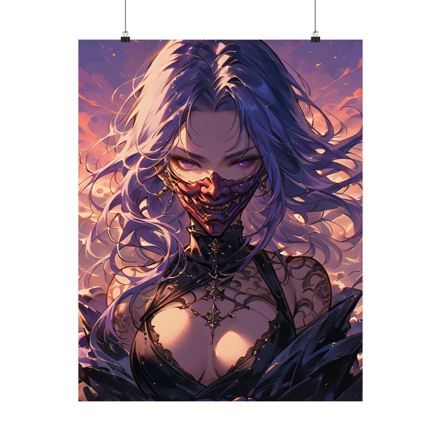 Oni Violet Vertical Posters