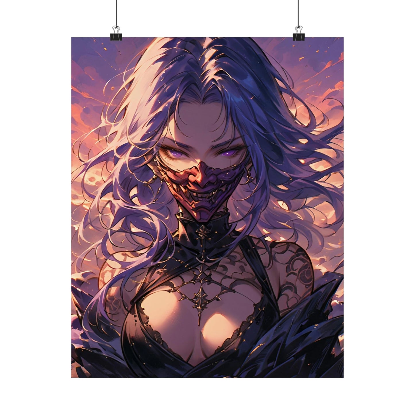 Oni Violet Vertical Posters