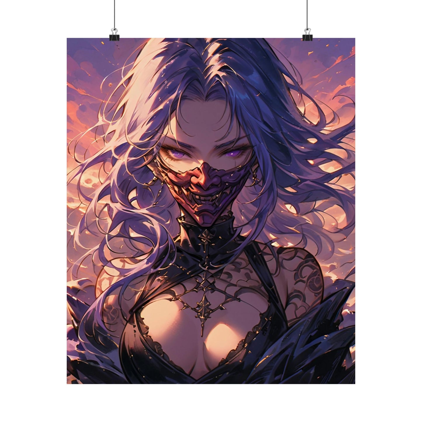 Oni Violet Vertical Posters