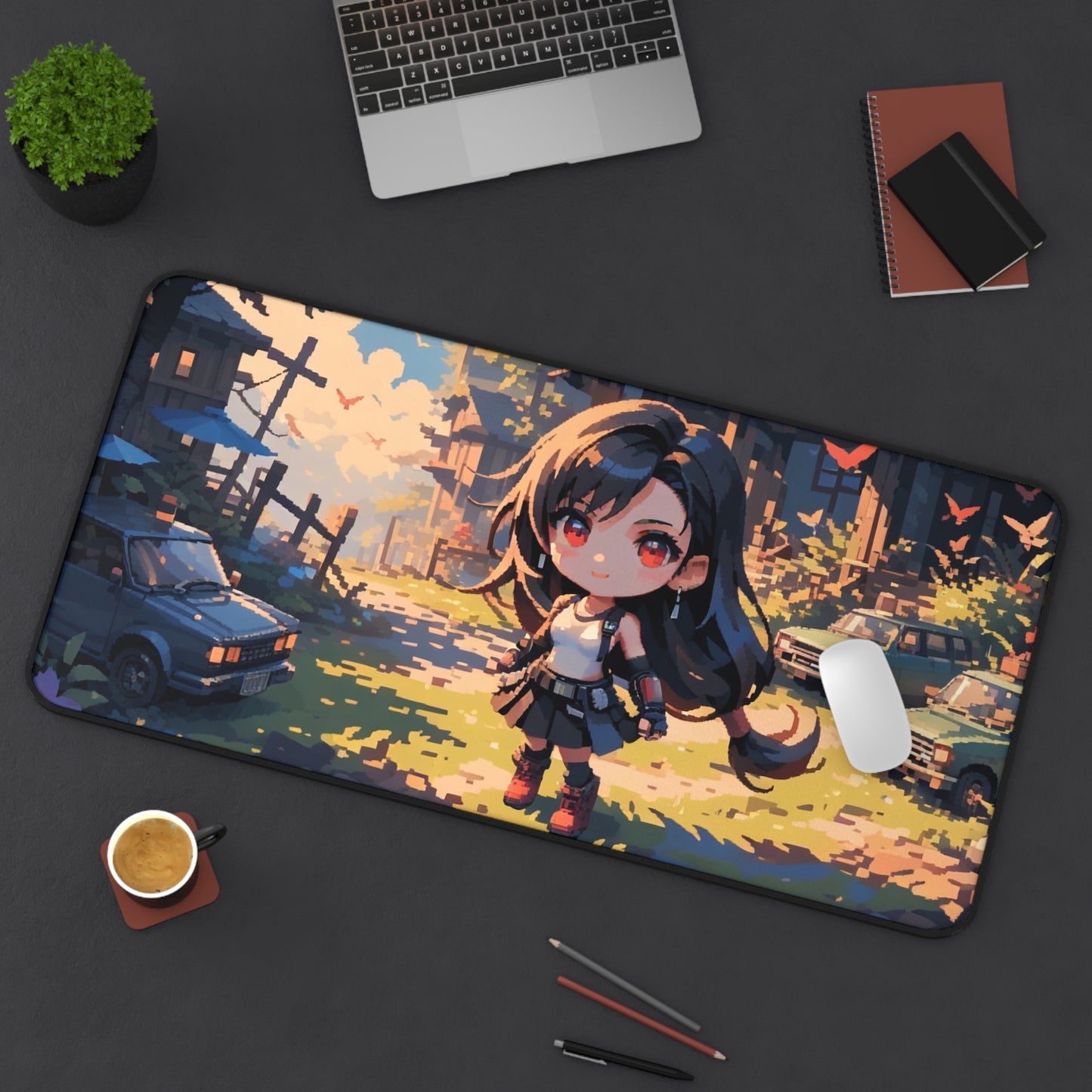 Pixely Chibi Tifa Desk Mat