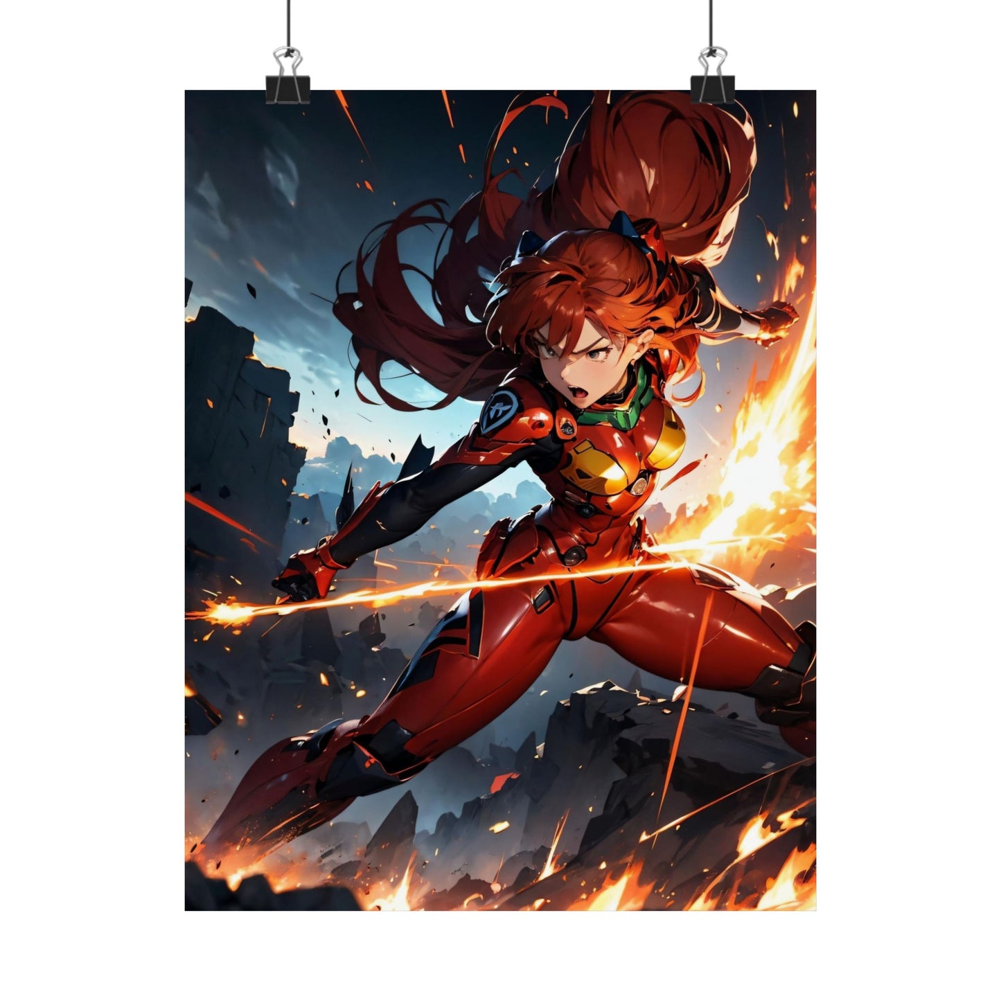 Asuka Soryu 001 Matte Vertical Posters