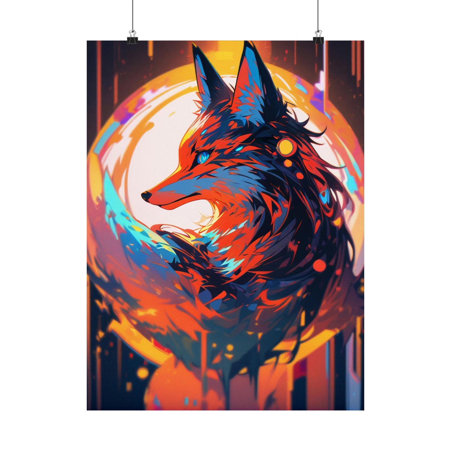 Bright Fox Vertical Posters