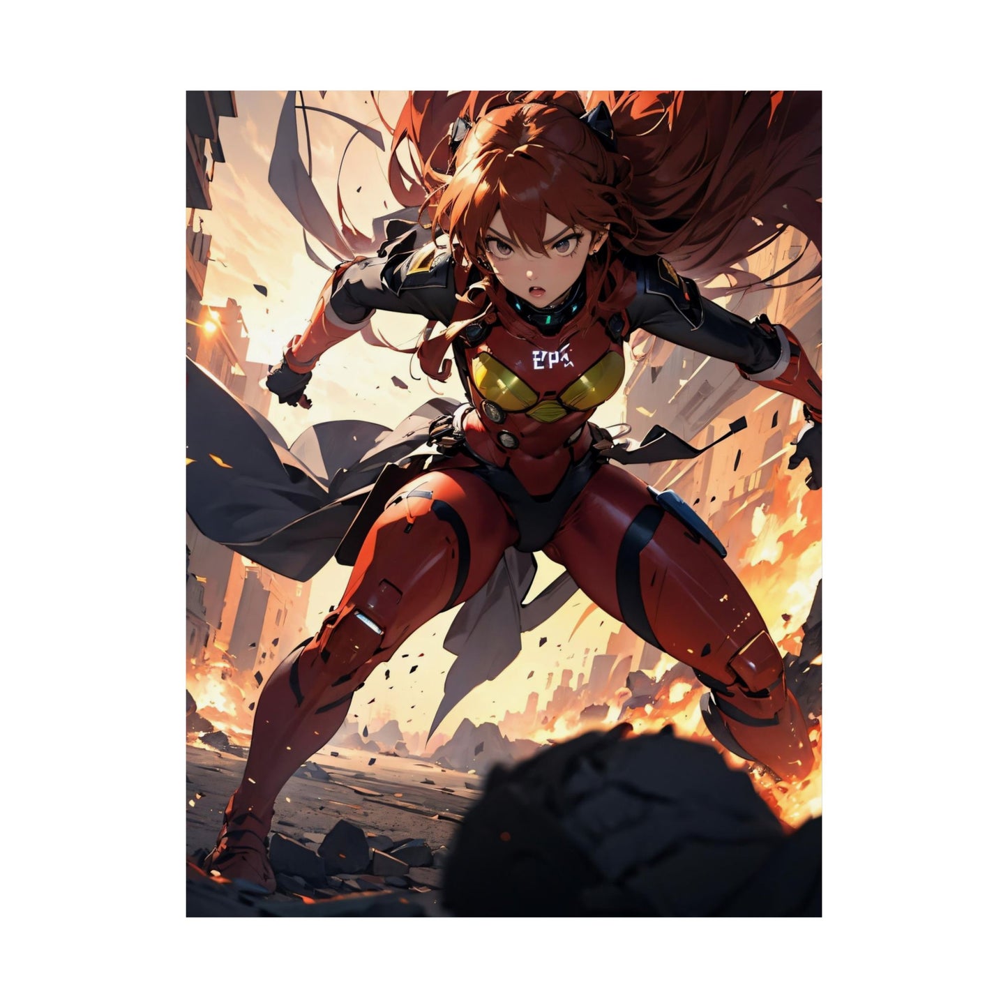 Asuka Soryu 002 Matte Vertical Posters