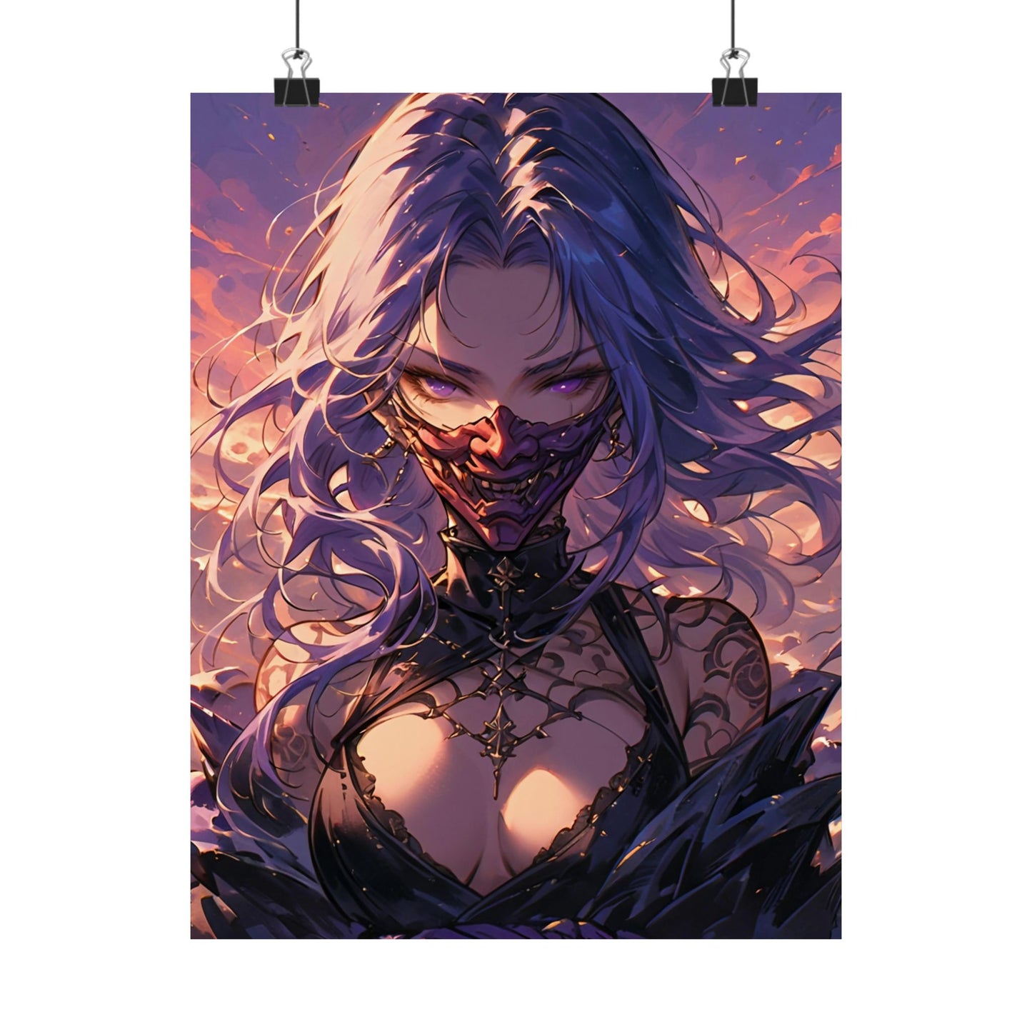 Oni Violet Vertical Posters