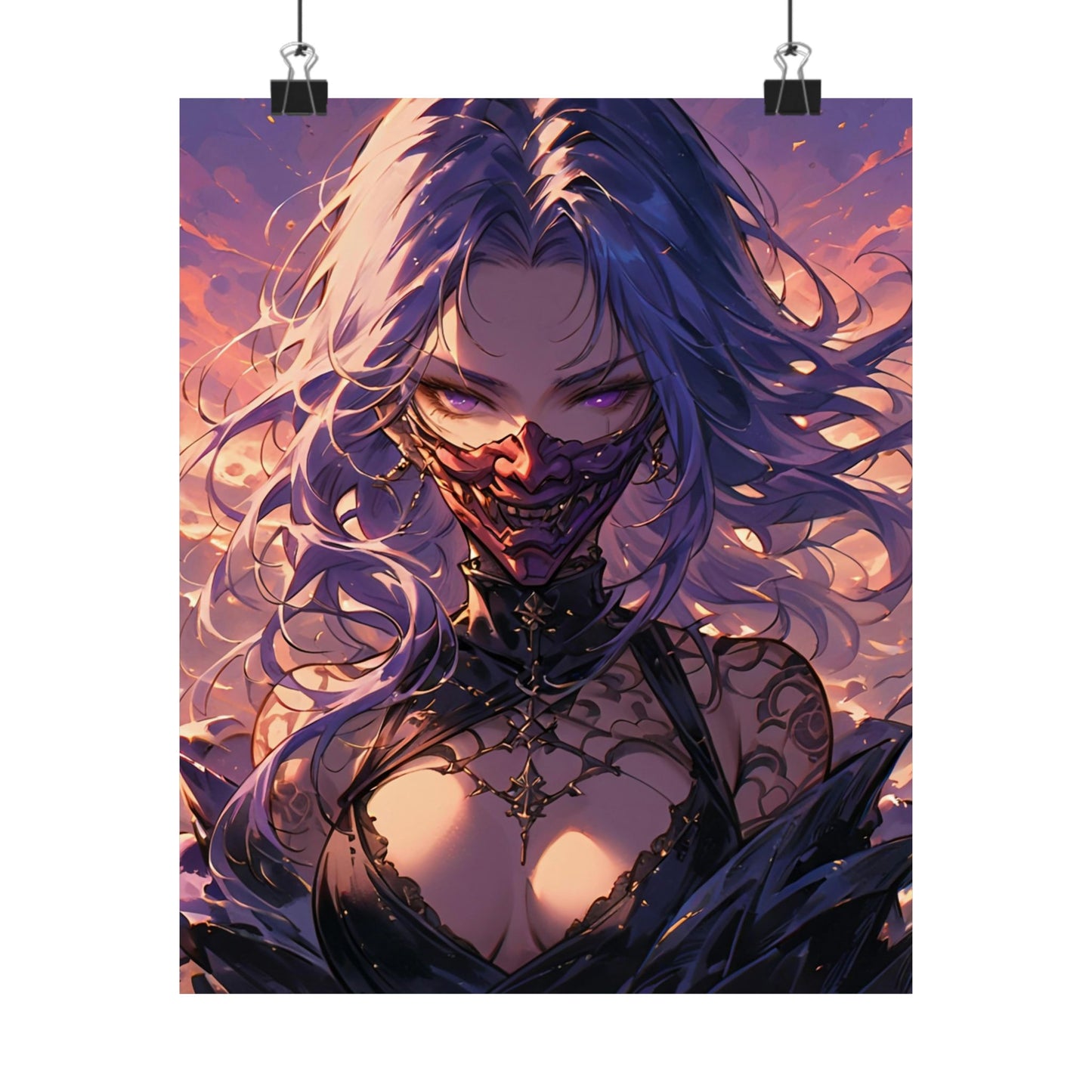 Oni Violet Vertical Posters