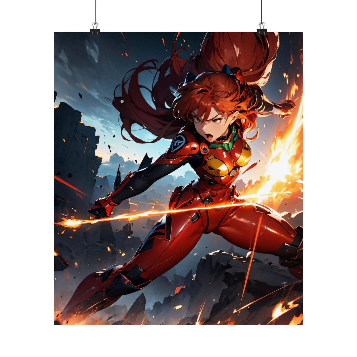 Asuka Soryu 001 Matte Vertical Posters
