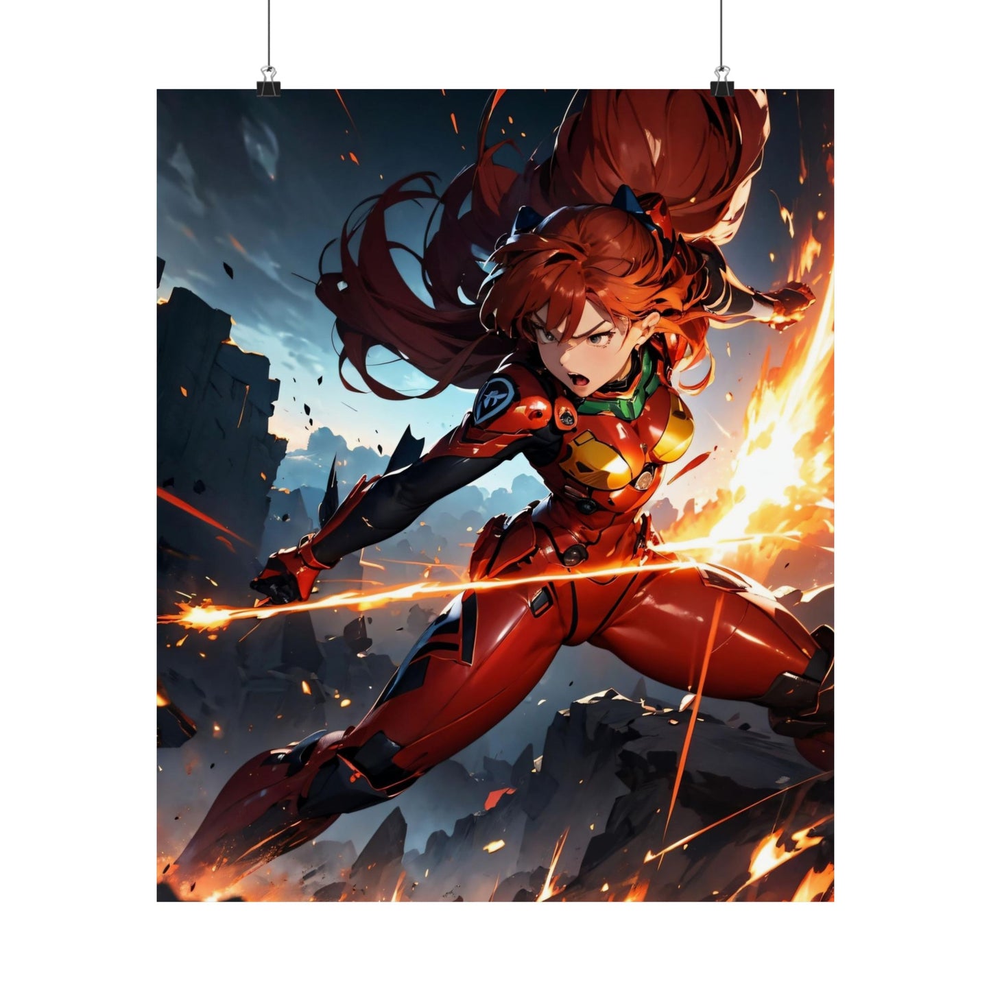 Asuka Soryu 001 Matte Vertical Posters