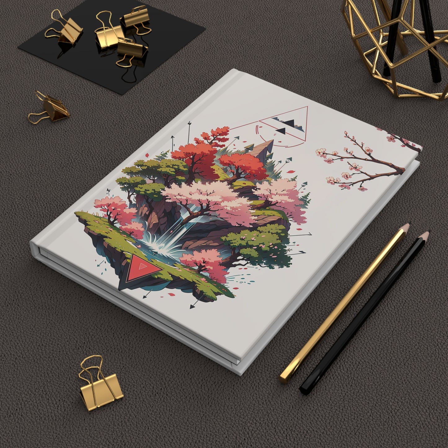 Sakura Waterfall Hardcover Journal Matte