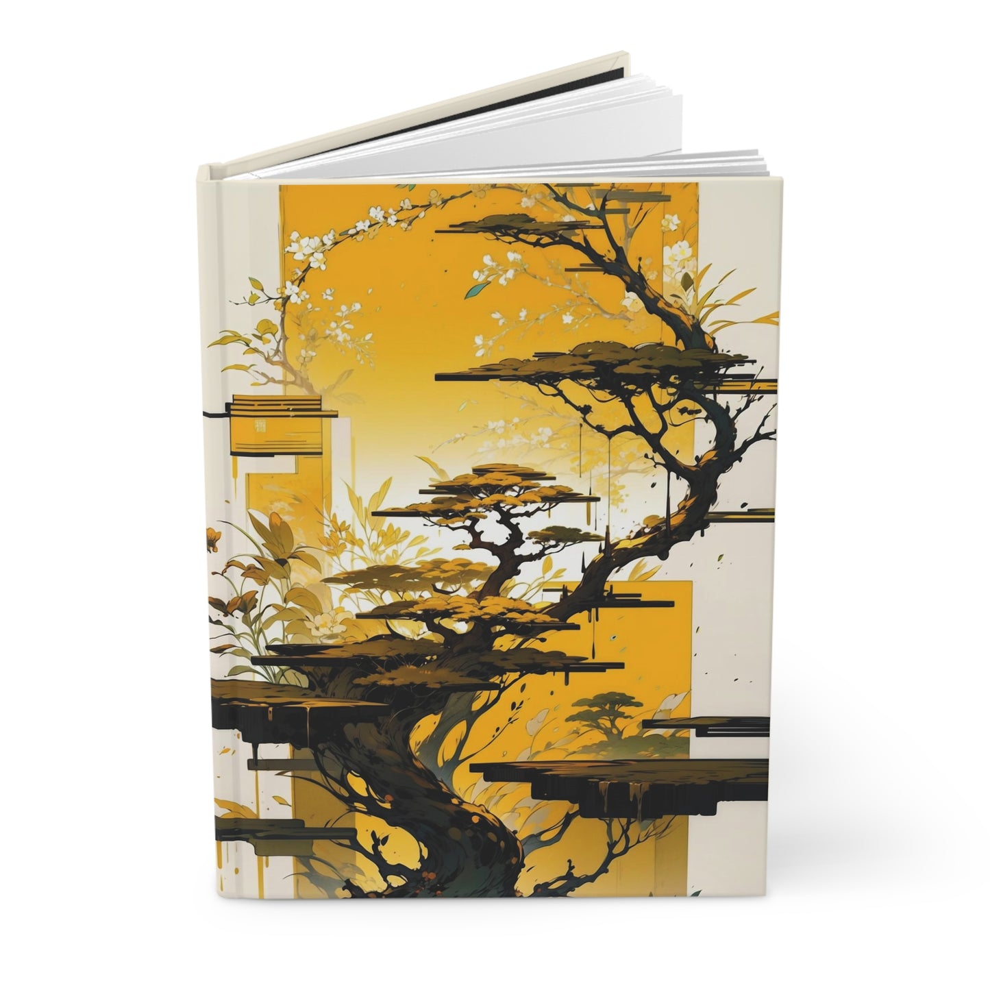 Golden Bonsai Dreams Hardcover Journal Matte
