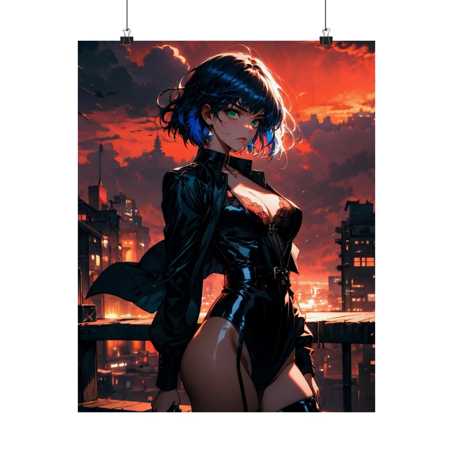 Agent Blue Matte Vertical Posters