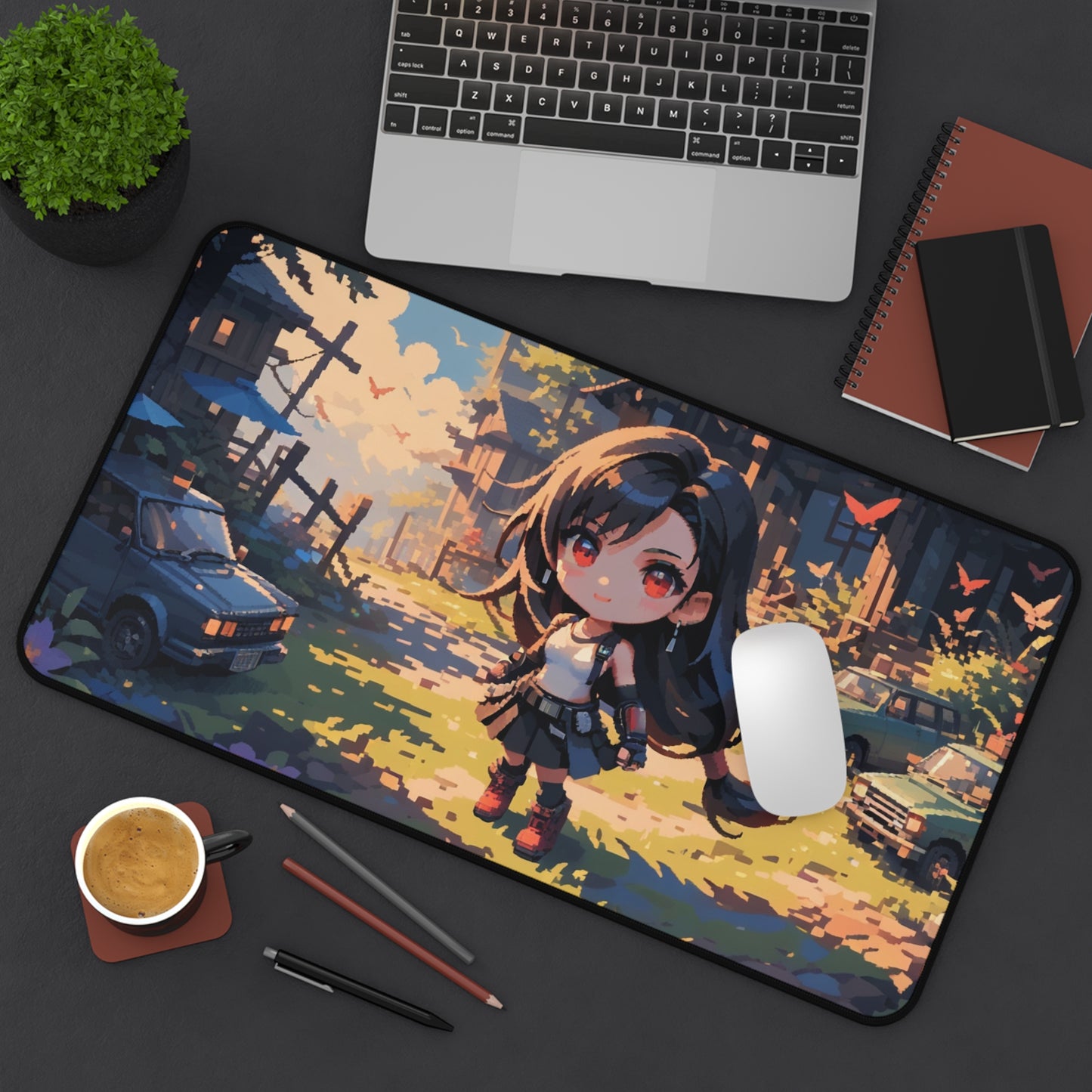 Pixely Chibi Tifa Desk Mat