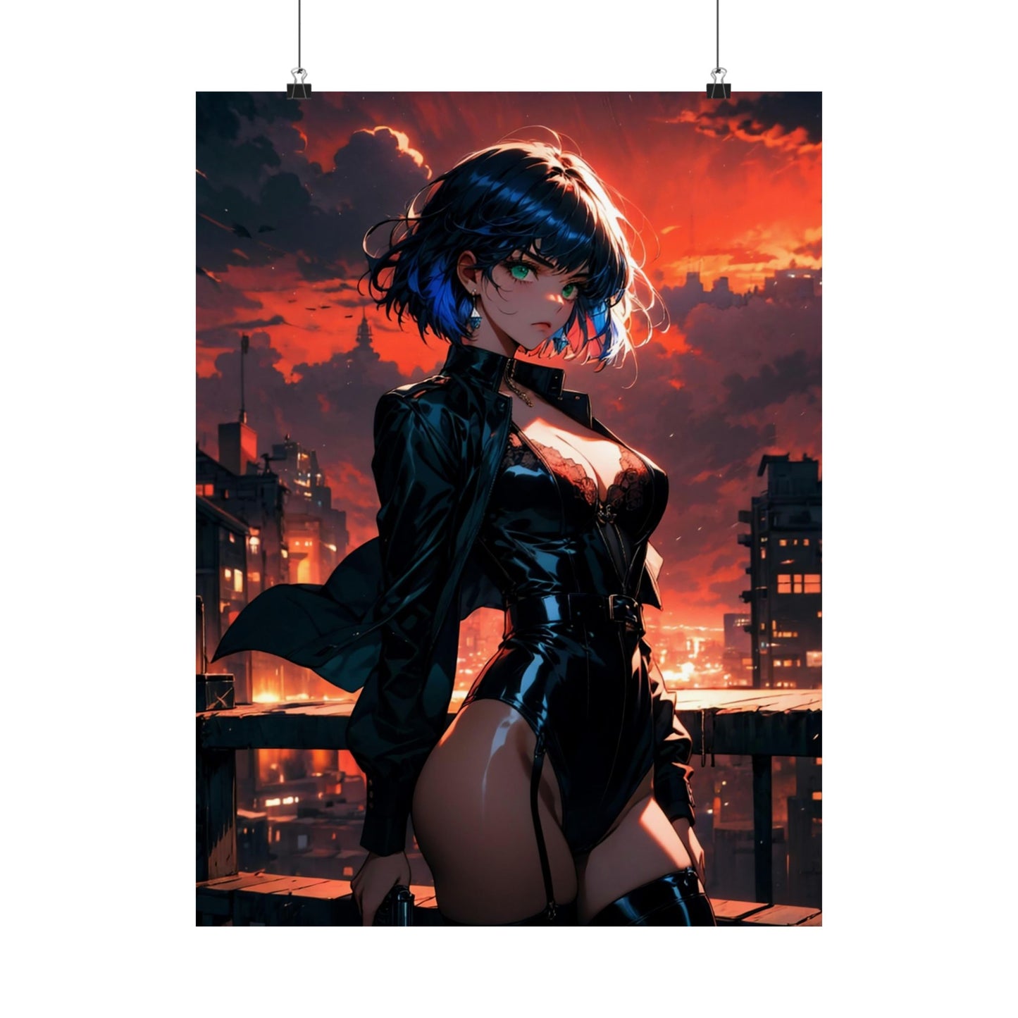 Agent Blue Matte Vertical Posters
