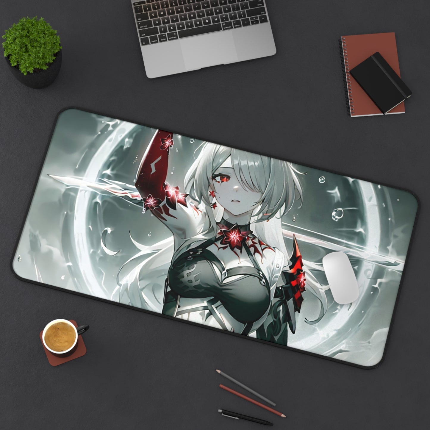 Acheron White 002 Desk Mat
