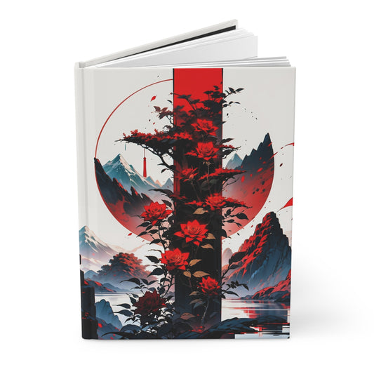 Crimson Bloom Hardcover Journal Matte