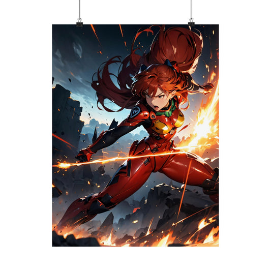 Asuka Soryu 001 Matte Vertical Posters