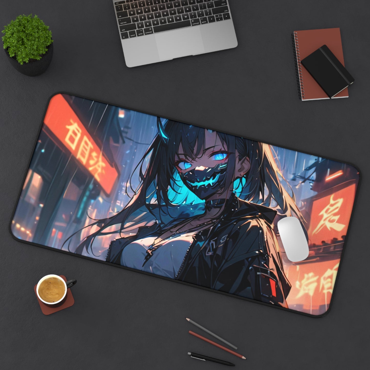 Neon Blade Beauty Desk Mat