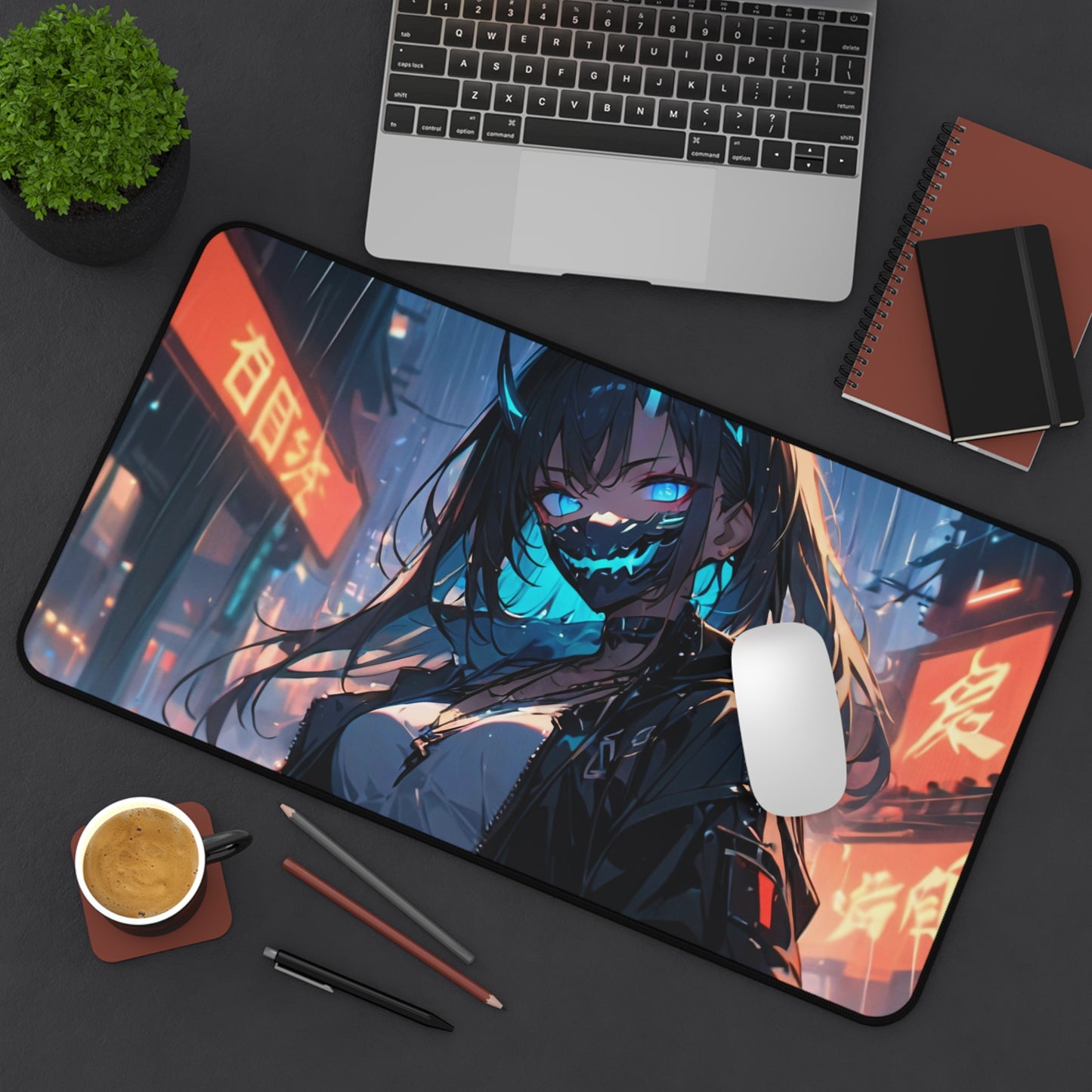 Neon Blade Beauty Desk Mat