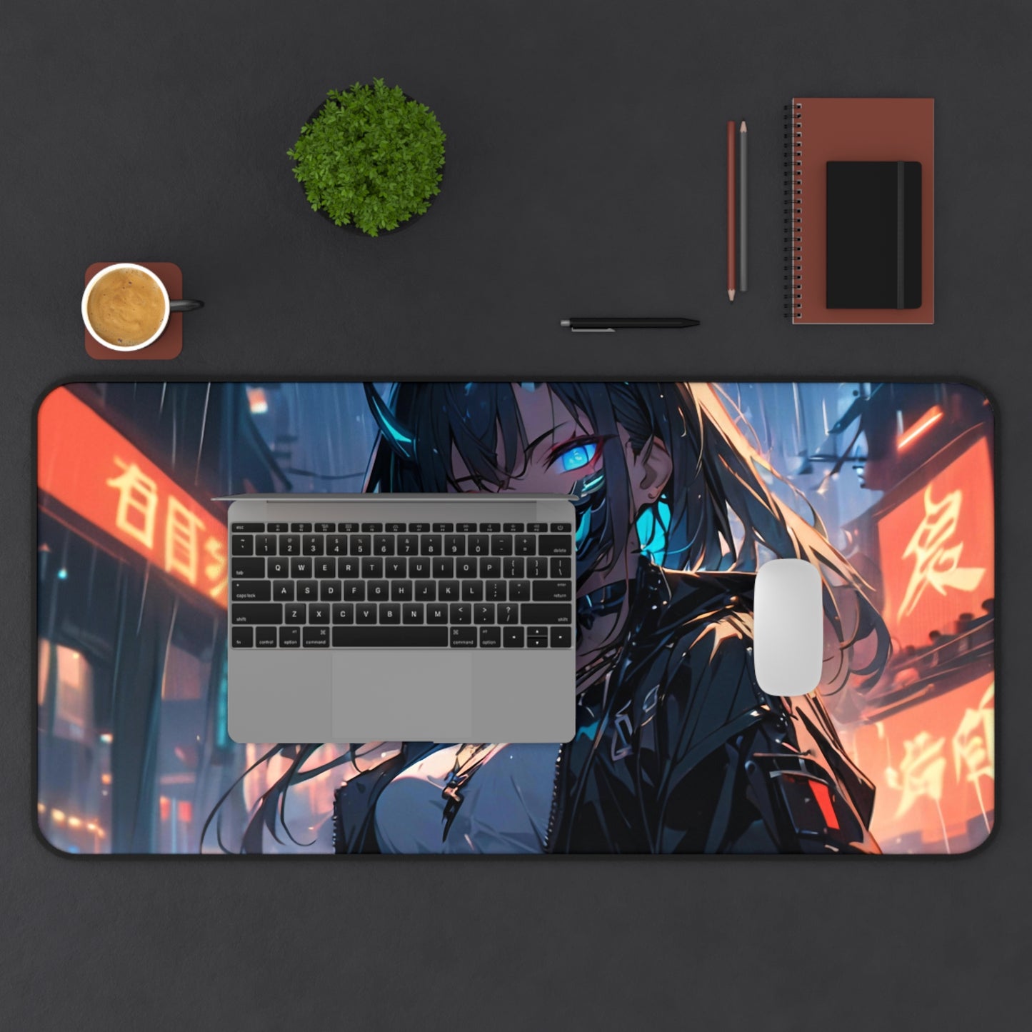 Neon Blade Beauty Desk Mat