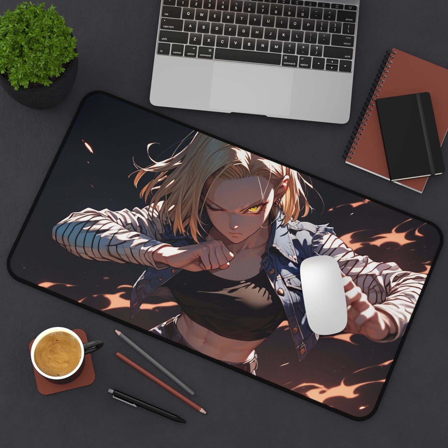 Android 18 001 Desk Mat