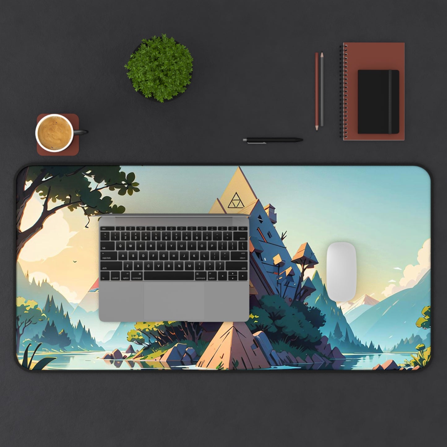 Geometric Scenery Desk Mat