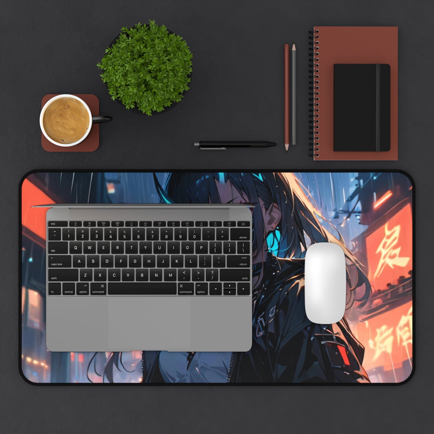 Neon Blade Beauty Desk Mat