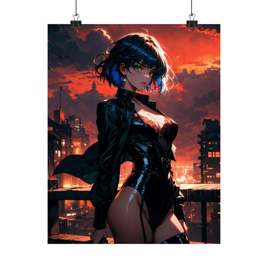 Agent Blue Matte Vertical Posters