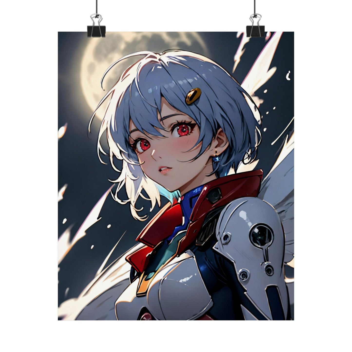 Rei Ayanami 001 Matte Vertical Posters