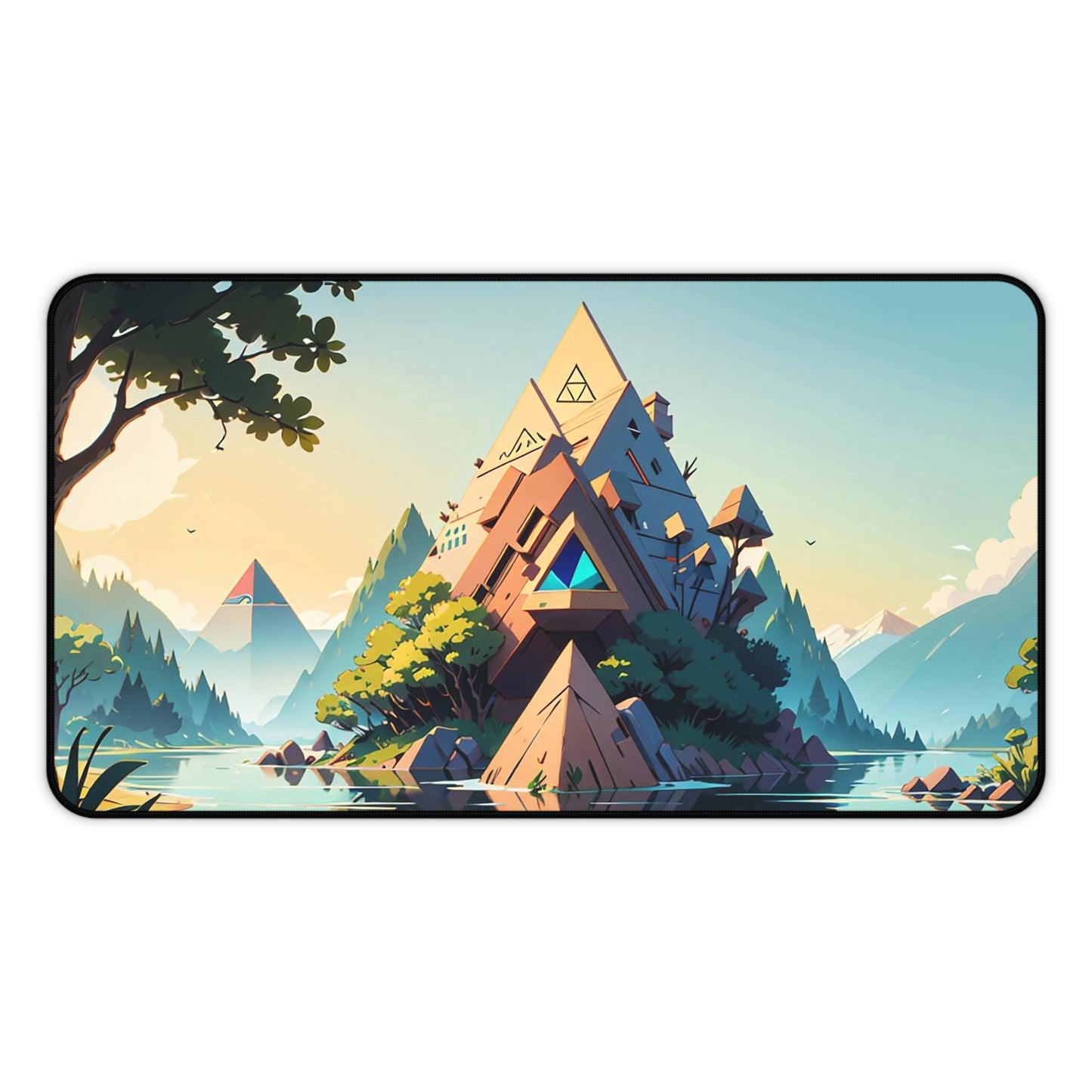 Geometric Scenery Desk Mat