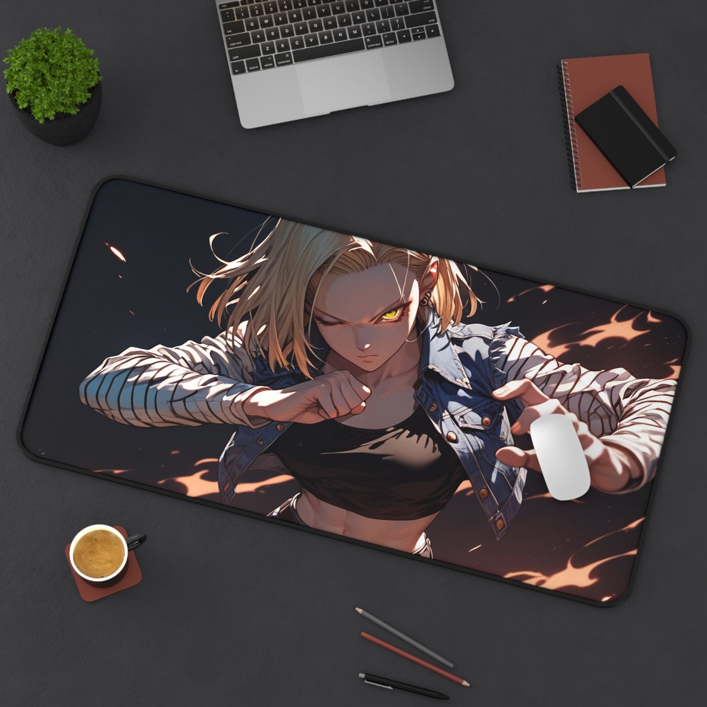 Android 18 001 Desk Mat